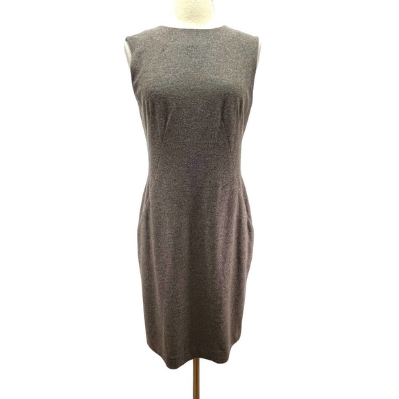 Lafayette 148 NY 3-Piece Taupe Wool Suit Dress — Dress (2), Vest (4) Blazer (4) - Picture 2 of 16